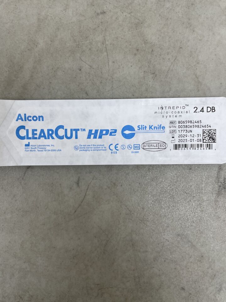 8065982465 - ALCON - ClearCut Intrepid Micro-Coaxial Slit Knife, Dual Bevel Angled 2.4mm , ( EA ) - ( Expiry Date : 2029-12-31 )