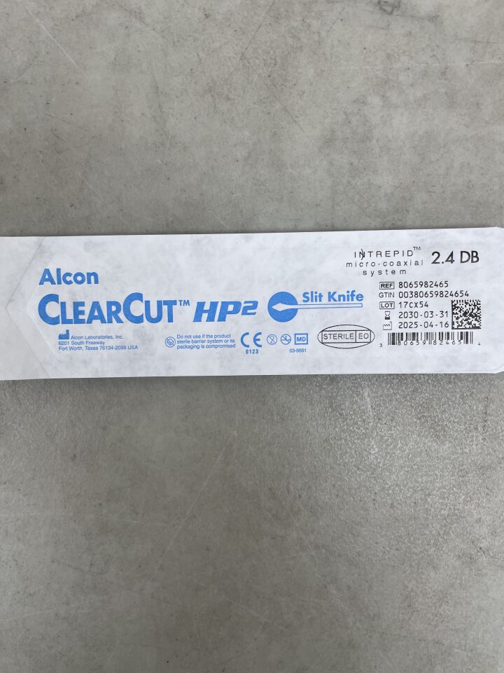 8065982465 - ALCON - ClearCut Intrepid Micro-Coaxial Slit Knife, Dual Bevel Angled 2.4mm , ( EA ) - ( Expiry Date : 2030-03-31 )