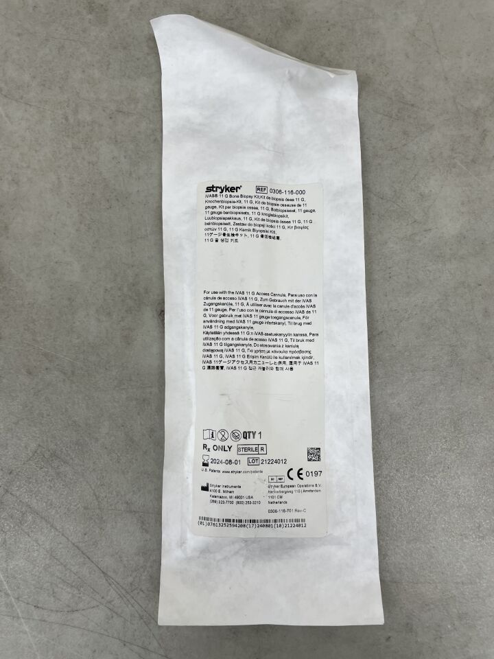 0306-116-000 - STRYKER - IVAS 11G Bone Biopsy Kit, (EA) - ( Expiry Date: 2024-08-01 )