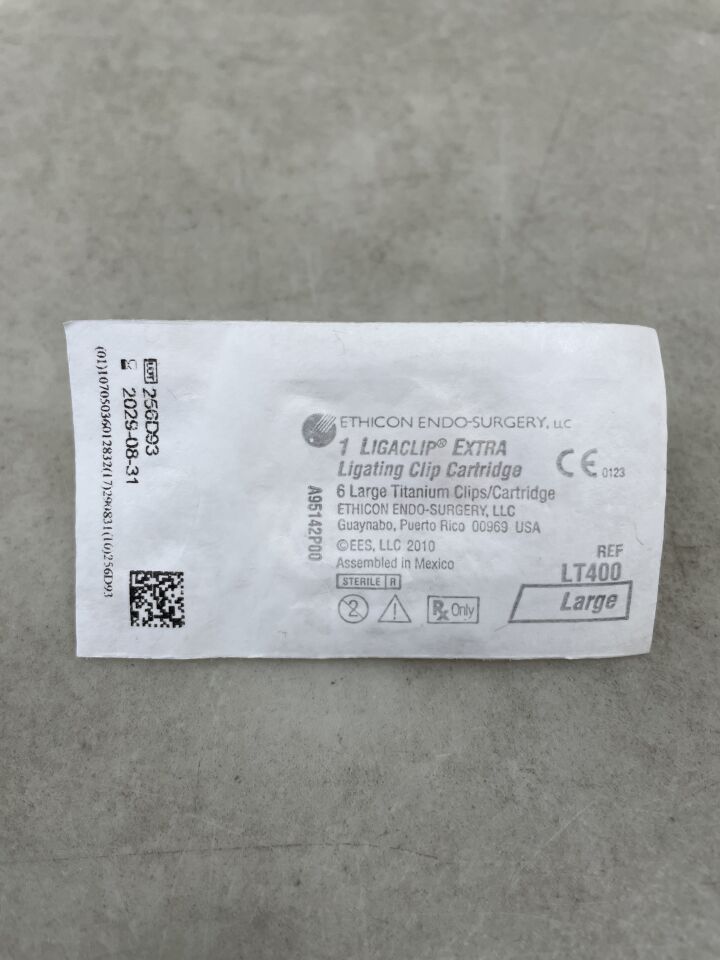 LT400 - ETHICON - Ligaclip 特大號結紮夾,黃色手柄,(EA)-(有效期至:2029-08-31)
