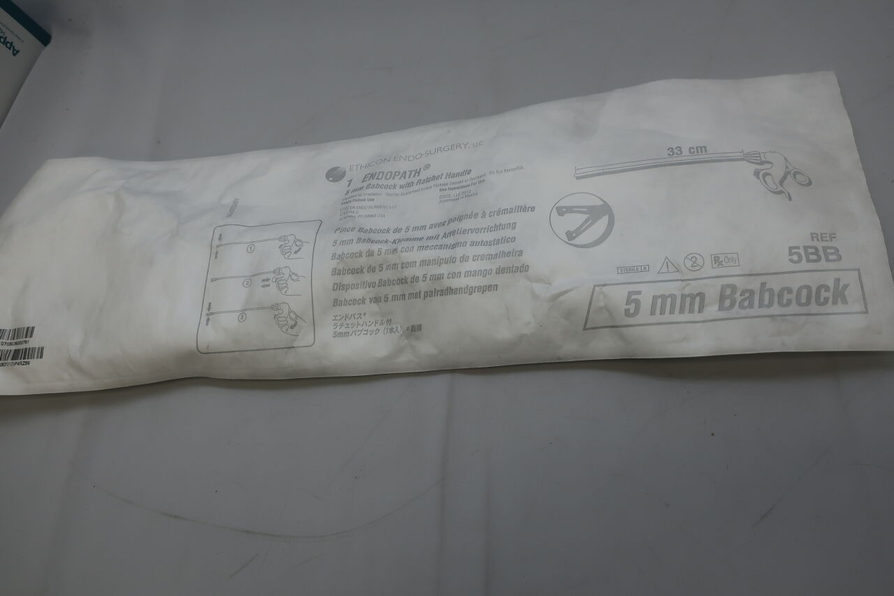 5BB - ETHICON - ENDOPATH 5 mm Babcocks with Ratchet Handle, (EA) - ( Expiry Date: 2025-05-31 )