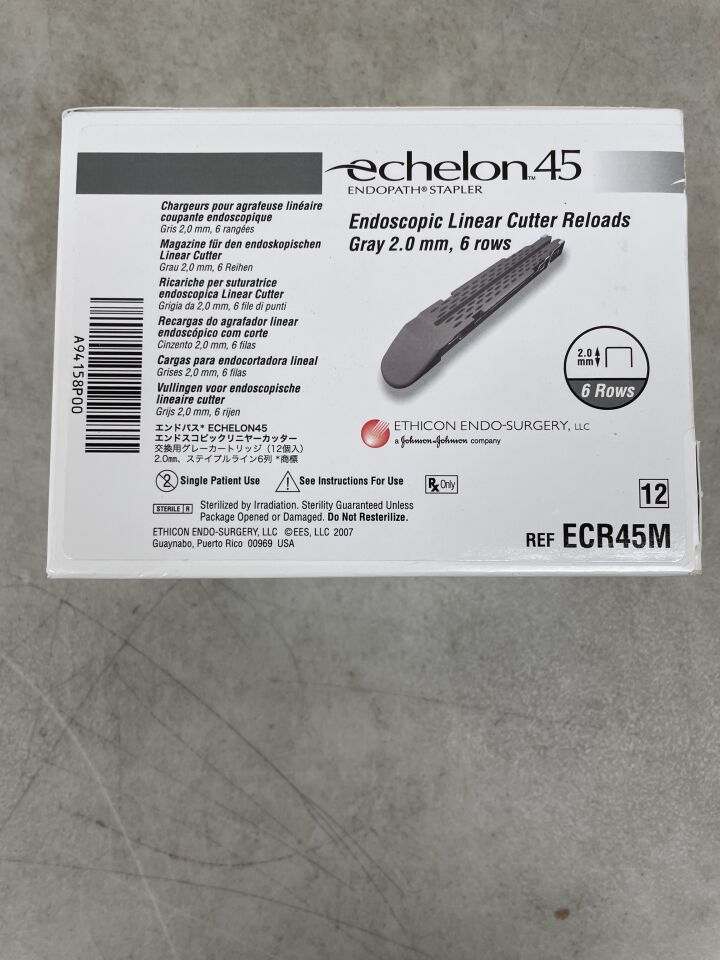 ECR45M - ETHICON - Echelon Endopath Stapler Reload, For 45 mm Endoscopic Staplers, Gray, (BX/12) - ( Expiry Date: 2025-08-31 )