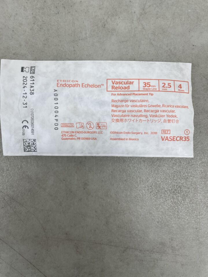 VASECR35 - ETHICON - Echelon Endopath Stapler Reload, For Advanced Placement Tip, (EA) - ( Expiry Date: 2024-12-31 )