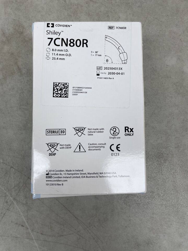7CN80R - COVIDIEN - Shiley 柔性氣管切開套管帶氣囊,可重複使用套管 8.0mm,(BX/1)-(有效期限:2030-04-01)