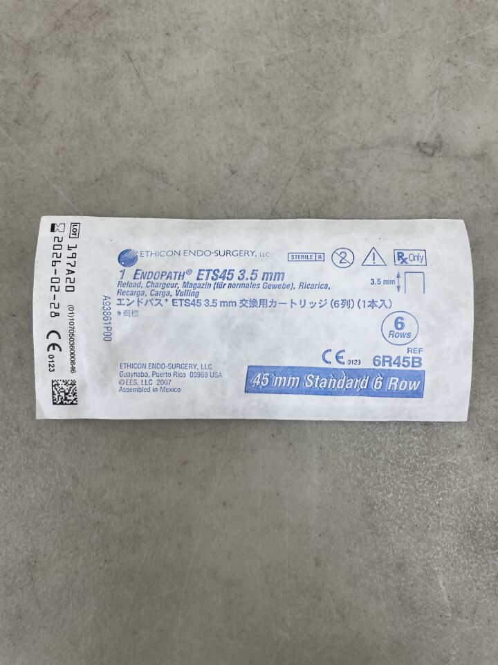 6R45B - ETHICON - Endopath ETS 鉸接式直線切割器替換裝,45 毫米,藍色,(EA)-(有效期至:2026-02-28)