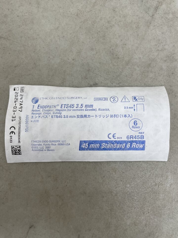6R45B - ETHICON - Endopath ETS 鉸接式直線切割器替換裝,45 毫米,藍色,(EA)-(有效期至:2026-03-31)