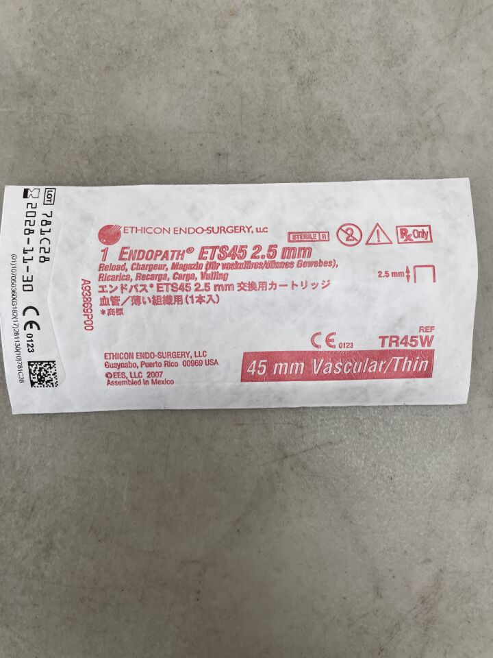 TR45W - ETHICON - Endopath ETS 鉸接式直線切割器替換裝,45 毫米,白色,(EA)-(有效期至:2028-11-30)