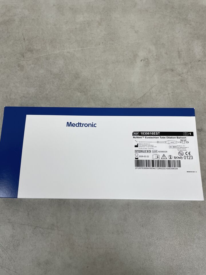 1830616EST - MEDTRONIC - NuVent Eustachian Tube Dilation Balloon 6mm x 16mm , ( BX/1 ) - ( Expiry Date : 2026-02-22 )