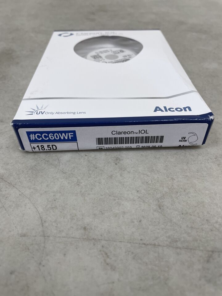 CC60WF.185 - ALCON - Clareon Aspheric UV Absorbing IOL, 18.5D , ( BX/1 ) - ( Expiry Date : 2029-06-10 )