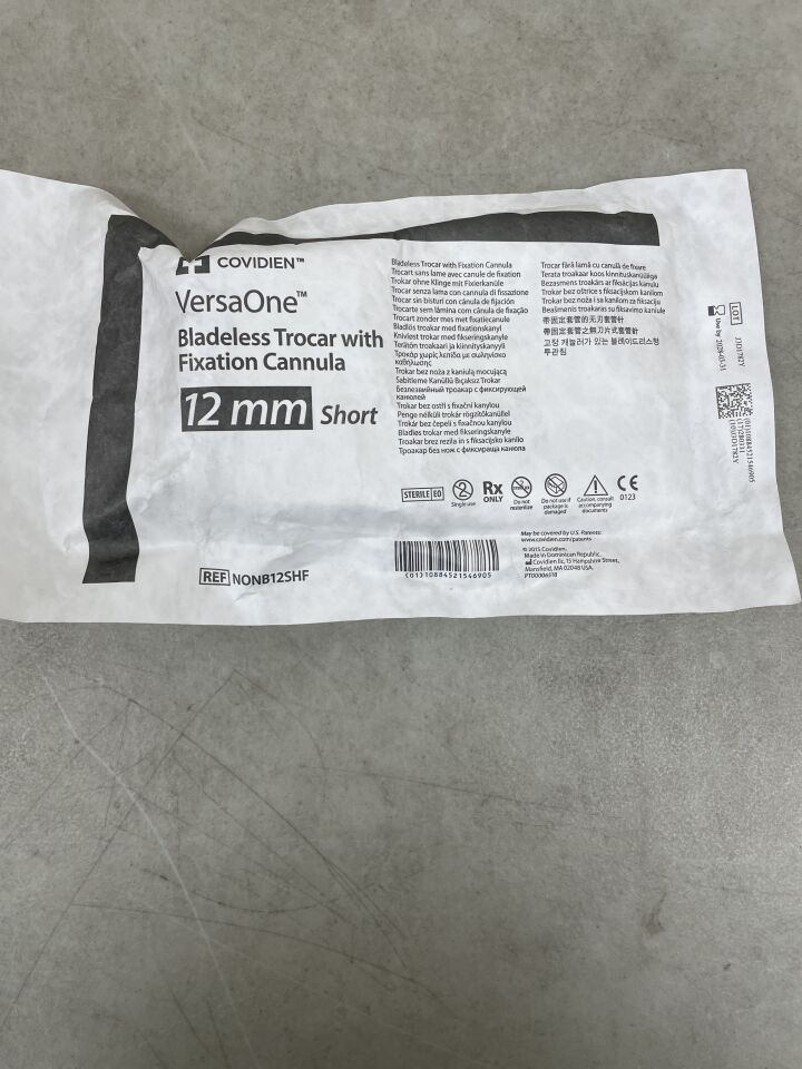 NONB12SHF - COVIDIEN - VersaOne Bladeless Trocar w/Fixation Cannula 12mm x 70mm , ( EA ) - ( Expiry Date : 2028-03-31 )