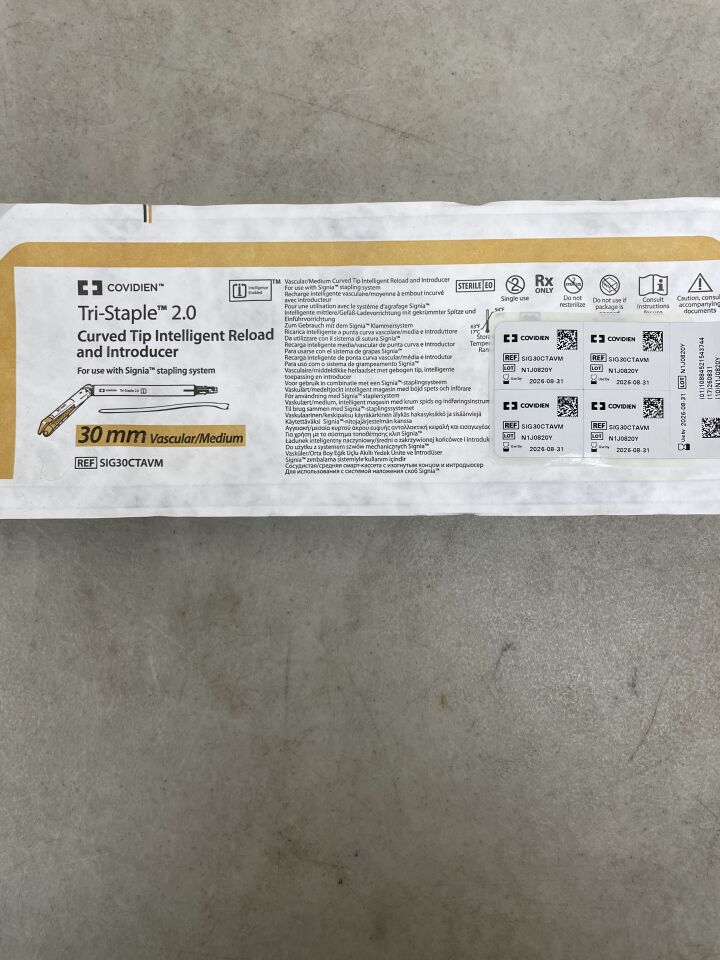 SIG30CTAVM - COVIDIEN - Signia Tri-Staple 2.0 彎頭智慧裝釘及導入器,30mm 血管/中號,(EA)-(有效期至:2026-08-31)