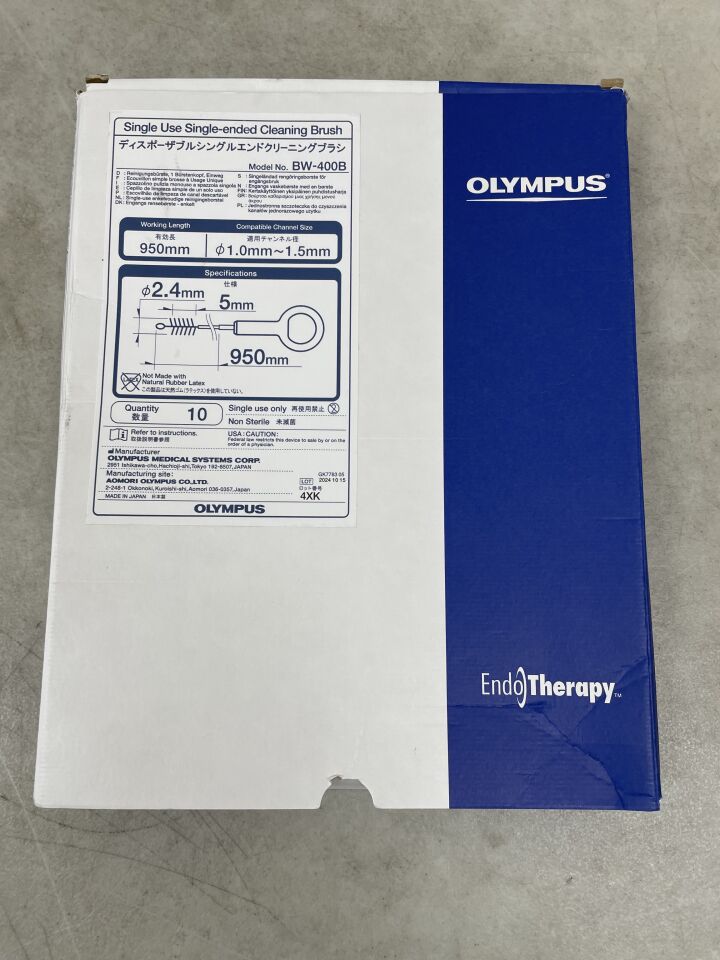 BW-400B - 奧林巴斯 - 單頭清潔刷,1.0mm-1.5mm x 95cm,一次性使用,(10支裝)-(有效期至:2099年12月31日)