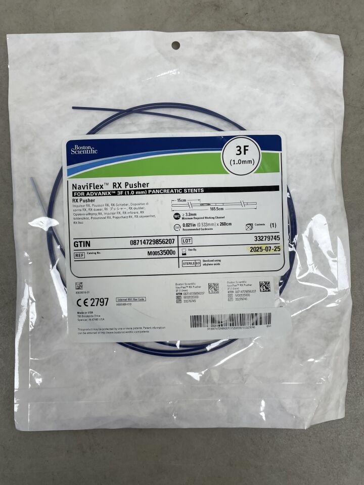 3500 - BOSTON SCIENTIFIC - NaviFlex RX Pusher, 3F x 165.5cm, For Advantix 3F Pancreatic Stents, (EA) - ( Expiry Date: 2025-07-25 )