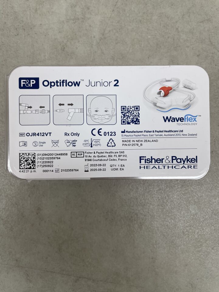 OJR412VT - FISHER & PAYKEL - Optiflow Junior 2, Ventilator Transition Kit, Small, (EA) - ( Expiry Date: 2025-09-22 )