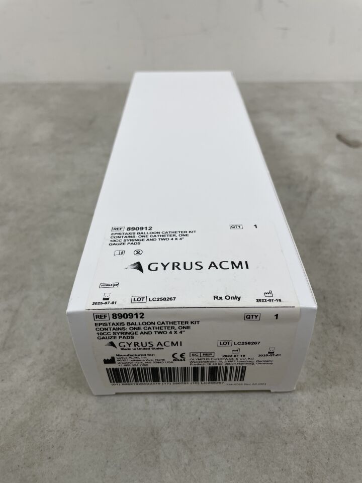 890912 - GYRUS ACMI - Epistaxis Nosebleed Balloon Catheter Kit, (BX/1) - ( Expiry Date: 2025-07-01 )