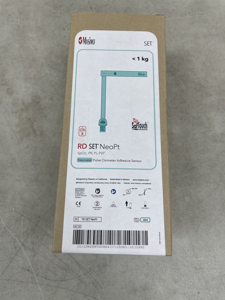 4004 - MASIMO - RD Set Neo Pt, Soft Touch Neonatal Adhesive, 18 In, (BX/20) - ( Expiry Date: 2025-06-01 )