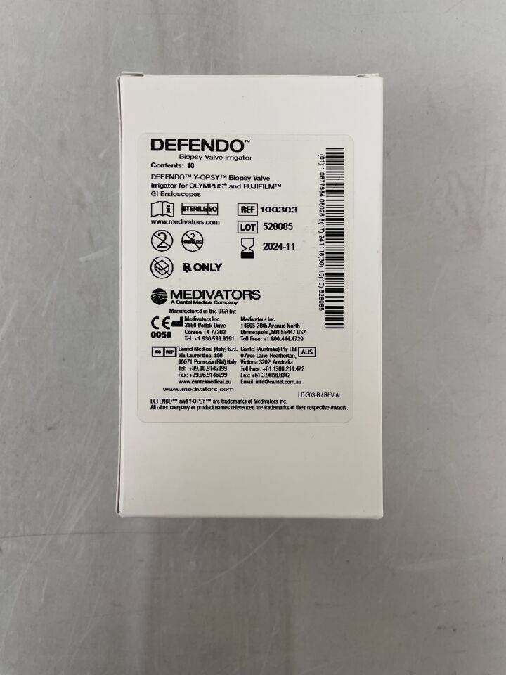100303 - MEDIVATORS - Defendo Y-OPSY Biopsy Valve Irrigator for Olympus & Fujinon, () - ( Expiry Date: 2025-08-10 )