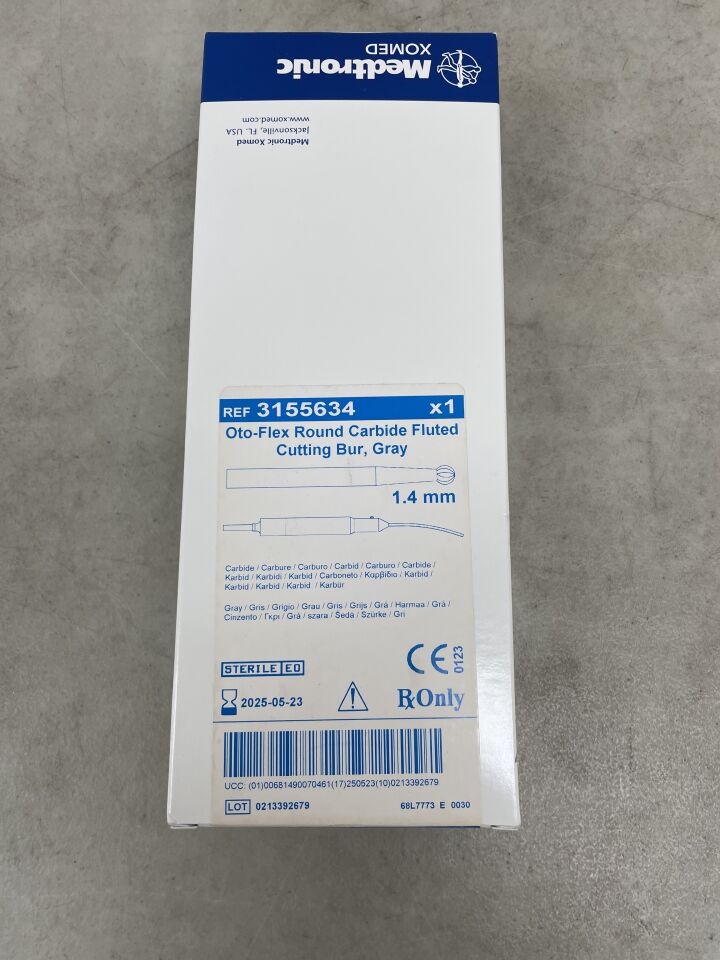 3155634 - MEDTRONIC - Skeeter Carbide Fluted Oto-Flex Burr, Gray, 1.4 dia. x 98 mm Length, () - ( Expiry Date: 2025-05-23 )