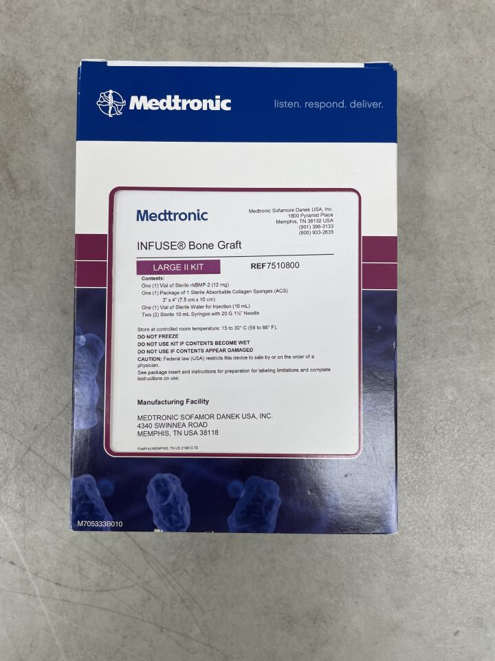 7510800 - MEDTRONIC - Infuse Bone Graft Large II Kit, 8.0cc, (BX/1) - ( Expiry Date: 2023-03-31 )