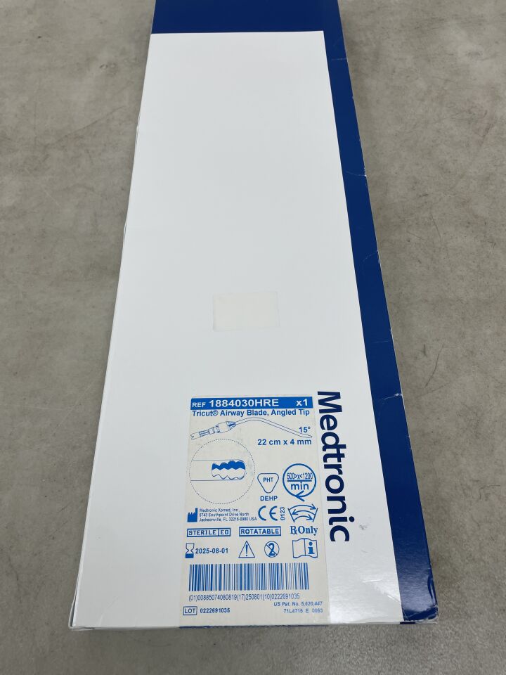 1884030HRE - MEDTRONIC - 4.0mm Rotatable Tricut Angle-Tip Laryngeal Blade: 22cm
, (BX/1) - ( Expiry Date: 2025-08-01 )