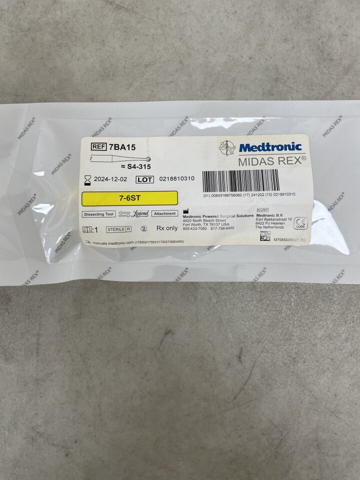 7BA15 - MEDTRONIC - Midas Rex MR8 High-Speed Surgical Tool, Ball Fluted 7cm x 1.5mm, (EA) - ( Expiry Date: 2024-12-02 )