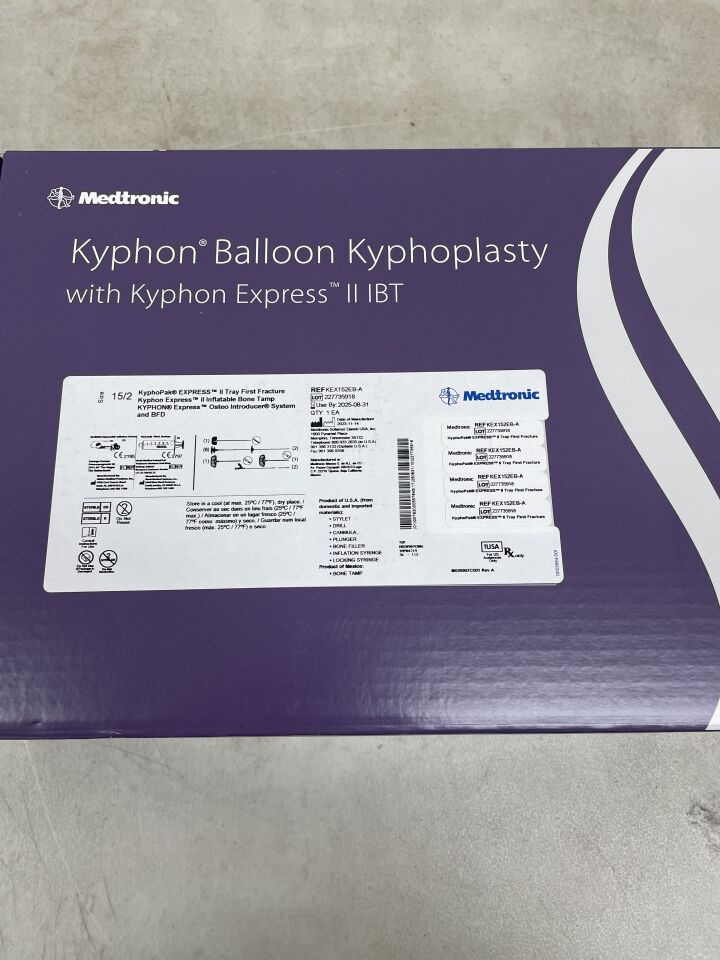 KEX152EB-A - MEDTRONIC - Kyphon Express II 15/2 IBT, Osteo Introducer w/VacLok Syringe & Inflation Device, (BX/1) - ( Expiry Date: 2025-08-31 )