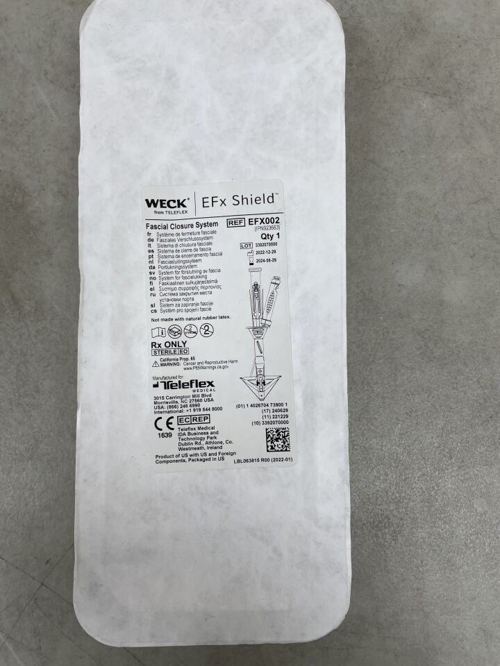 EFX002 - TELEFLEX - Weck EFx Shield Fascial Closure System, (EA) - ( Expiry Date: 2024-06-29 )