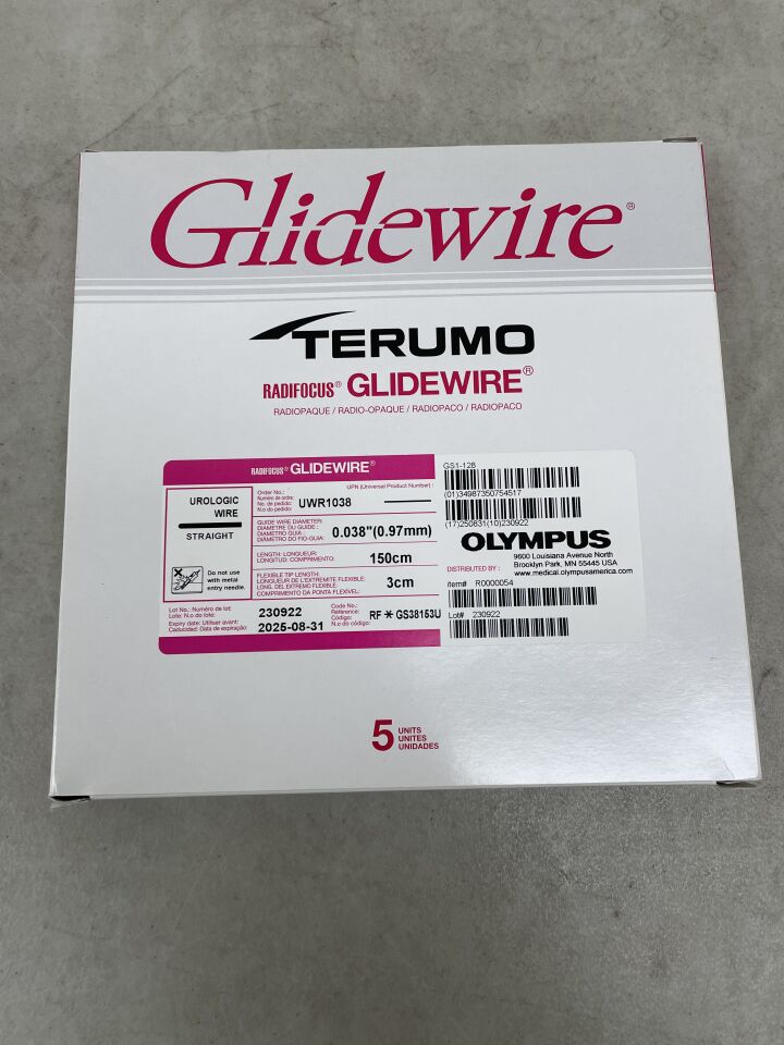 UWR1038 - TERUMO - Urological Glidewire, 0.038" x 150cm, Straight, (BX/5) - ( Expiry Date: 2025-08-31 )