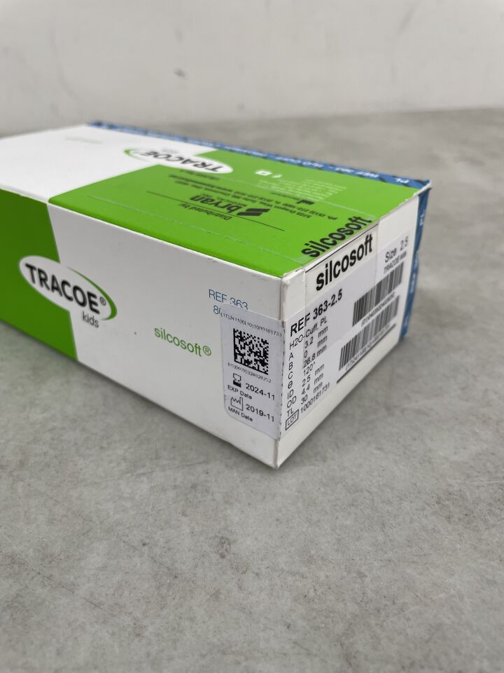363-2.5 - TRACOE MEDICAL - TRACOE Silcosoft Trach Tube 2.5 X 30mm, Uncuffed, Silicone, (BX/1) - ( Expiry Date: 2024-11-30 )