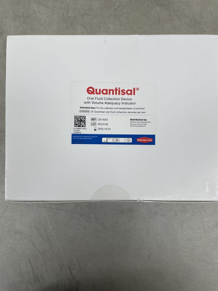 QS-0025 - ABBOTT - Quantisal I Oral Fluid Collection Device w/Buffer, (BX/25) - ( Expiry Date: 2025-10-31 )