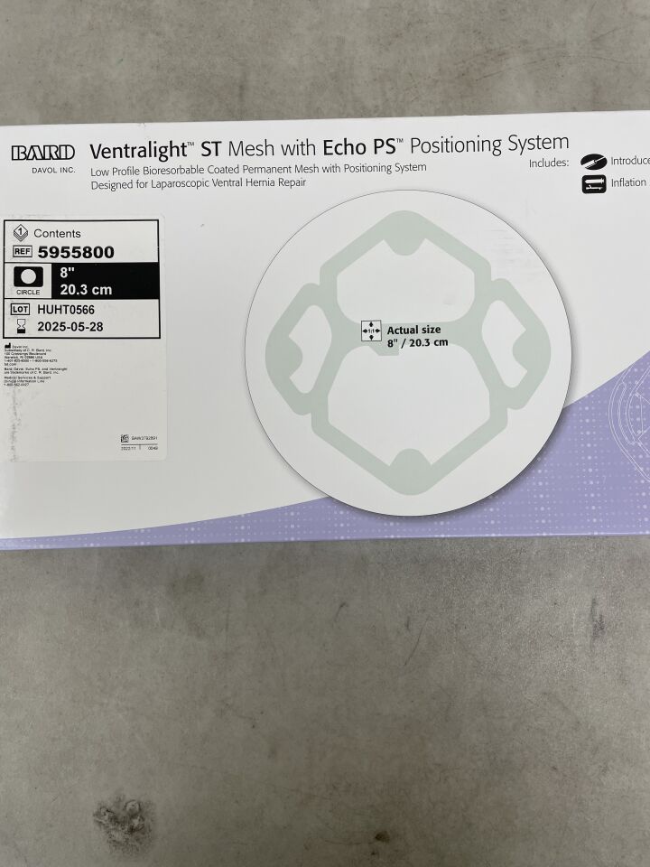 5955800 - BARD - Ventralight ST Mesh with Echo PS: 8" Circle, (BX/1) - ( Expiry Date: 2025-05-28 )