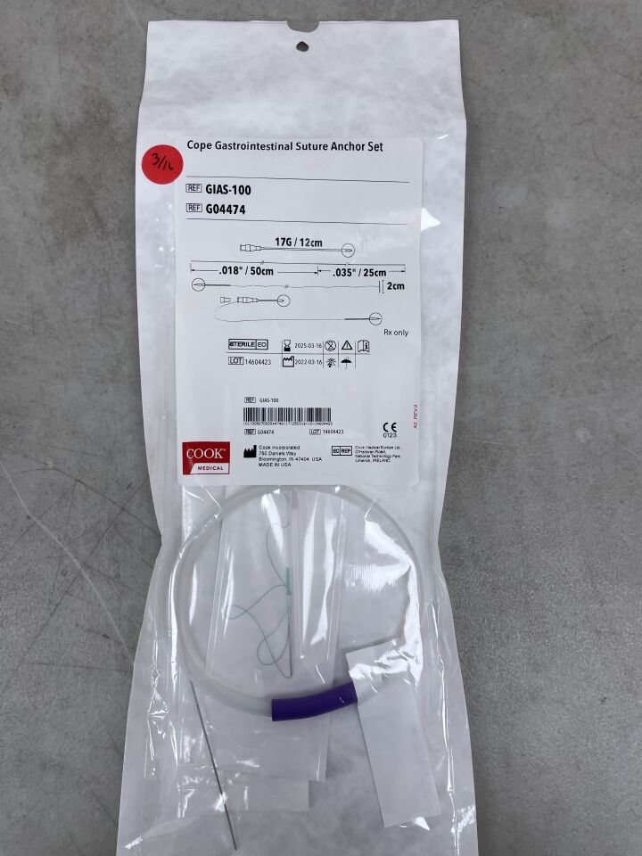 G04474 - COOK - Cope Gastrointestinal Suture Anchor Set, (EA) - ( Expiry Date: 2025-03-16 )