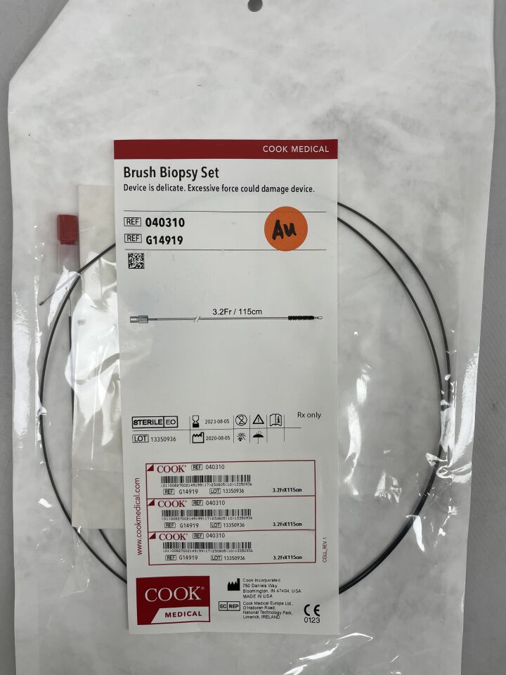 G14919 - COOK - Ureteral Brush Biopsy Set, Occlusive 3.2F x 115cm, Straight, (EA) - ( Expiry Date: 2024-05-05 )
