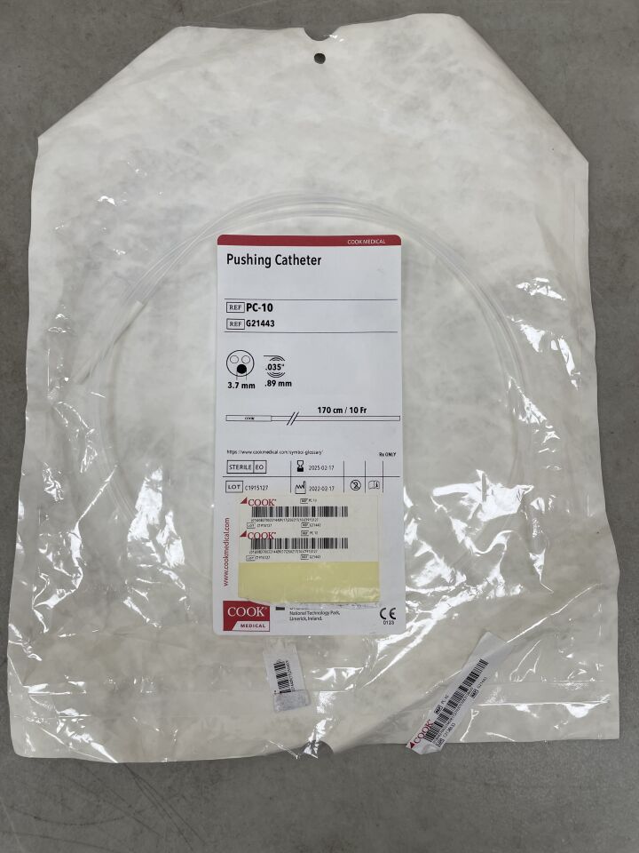 G21443 - COOK - Pushing Catheter - 10Fr x 170cm x .035", (EA) - ( Expiry Date: 2025-02-17 )