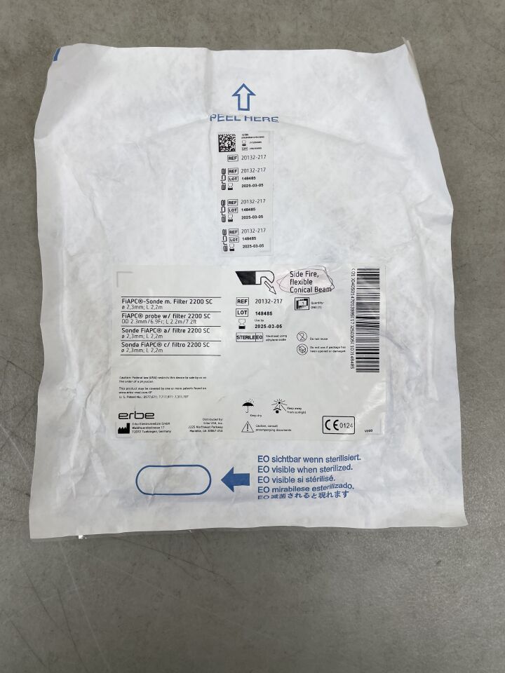 20132-217 - ERBE - 6.9F FiAPC Probe w/Filter 2200 SC, Side Fire, Flexible, Conical Beam, (EA) - ( Expiry Date: 2025-03-05 )