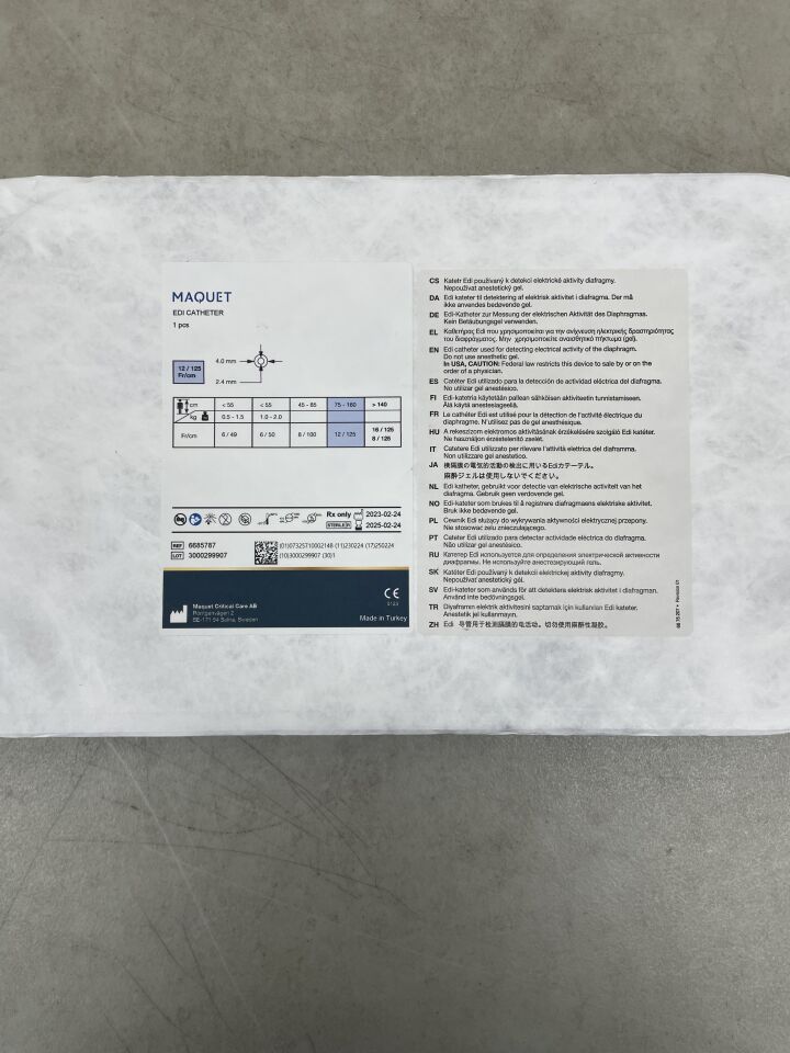 6685787 - MAQUET - Edi Catheter, 12Fr/125cm, (EA) - ( Expiry Date: 2025-02-24 )