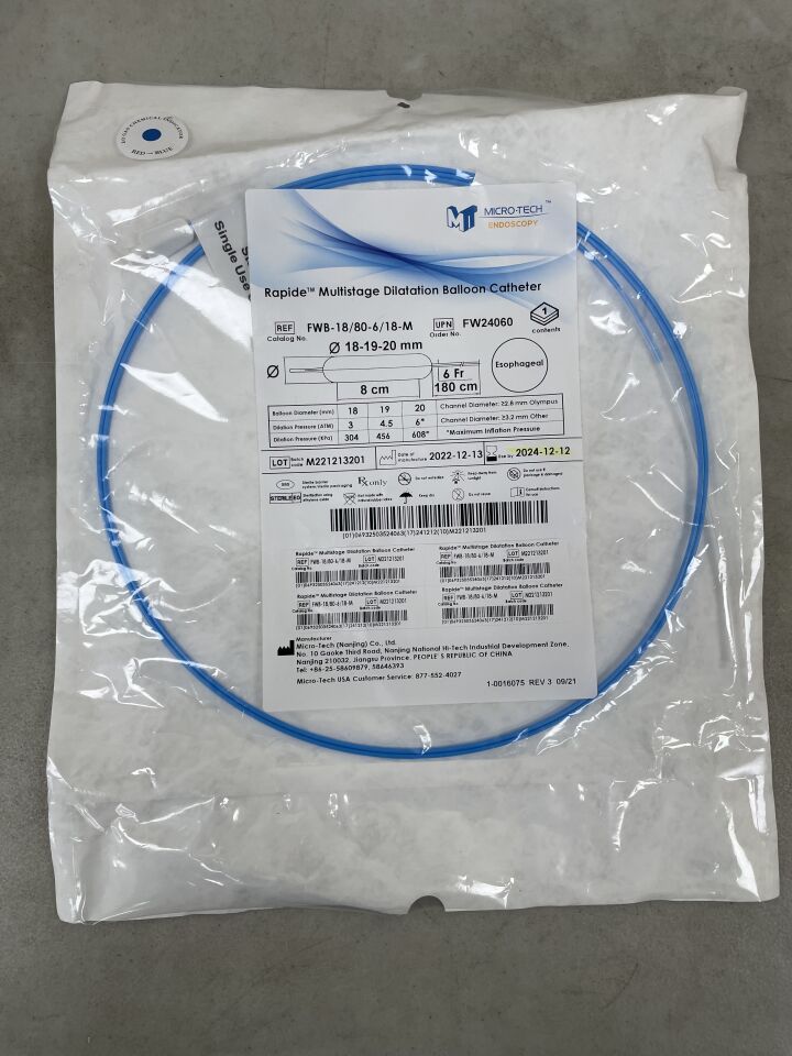 FWB-18/80-6/18-M - MICRO-TECH - Rapide Multistage Dilatation Balloon Catheter - 18/19/20mm x 8cm x 6Fr x 180cm, (EA) - ( Expiry Date: 2024-10-15 )