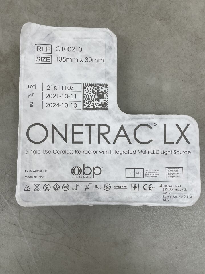 C100210 - OBP - Onetrac LX Cordless Retractor 135mm x 30mm , (EA) - ( Expiry Date: 2024-10-10 )