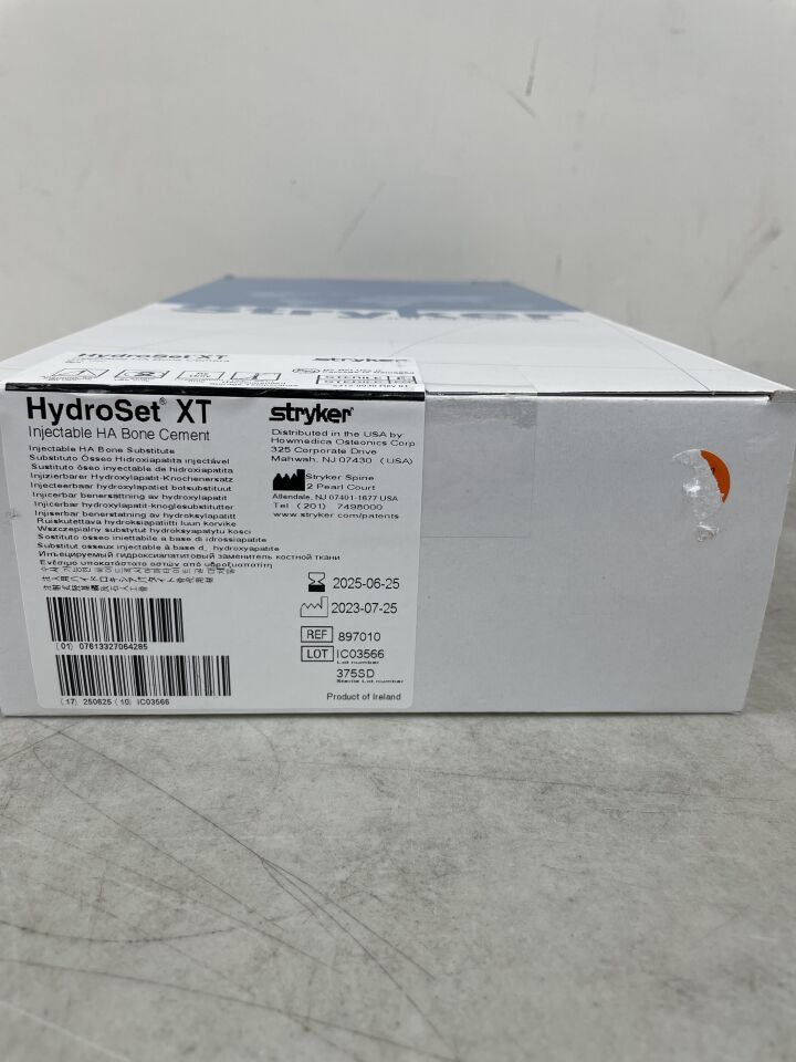 897010 - STRYKER - HydroSet XT Injectable HA Bone Cement 10cc, (BX/1) - ( Expiry Date: 2025-06-25 )
