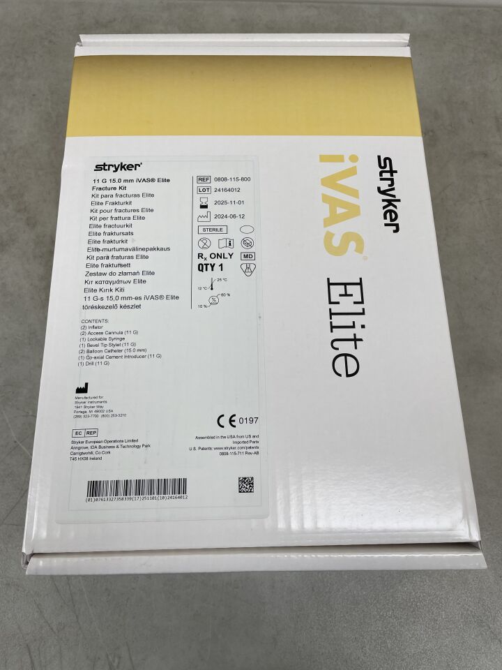 0808-115-800 - STRYKER - ivas elite fracture kit w/two inflators 11g x 15mm, (BX/1) - ( Expiry Date: 2025-11-01 )