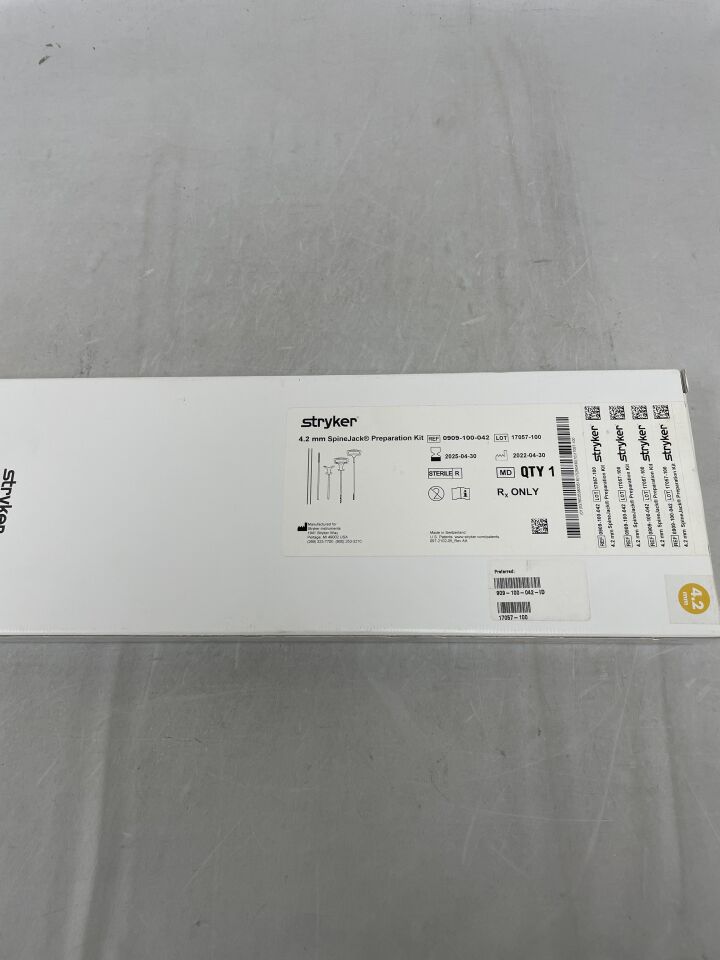 0909-100-042 - STRYKER - Vexim SpineJack Preparation Kit, 4.2mm, (BX/1) - ( Expiry Date: 2025-07-31 )