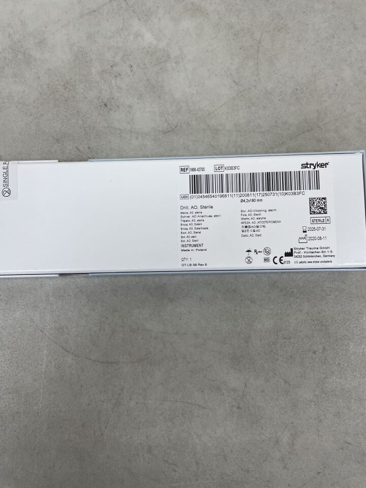 1806-4270S - STRYKER - AO Drill 4.2mm x 180mm , (BX/1) - ( Expiry Date: 2025-07-31 )