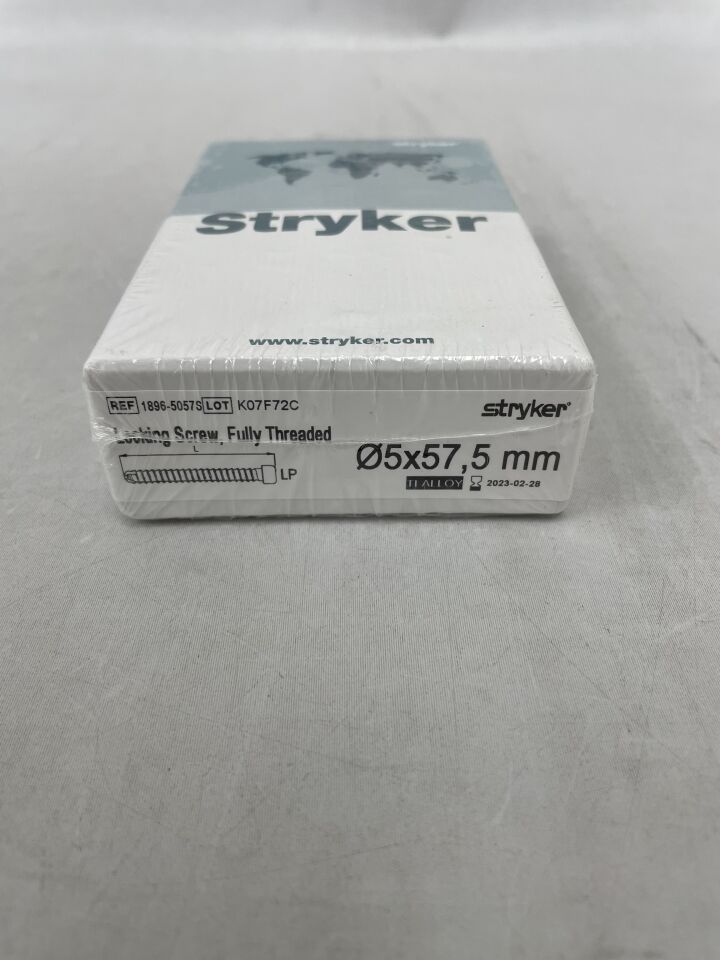 1896-5057S - STRYKER - 5mm Locking Screw - Fully Threaded / 57mm, (BX/1) - ( Expiry Date: 2024-12-31 )