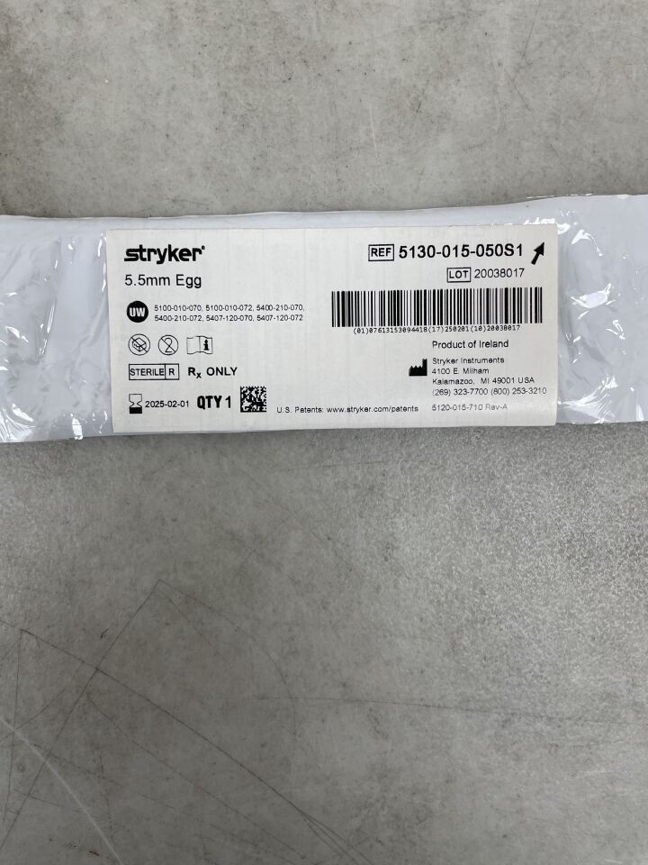 5130-015-050S1 - STRYKER - 5.5mm Egg Bur, Long, (EA) - ( Expiry Date: 2025-02-01 )