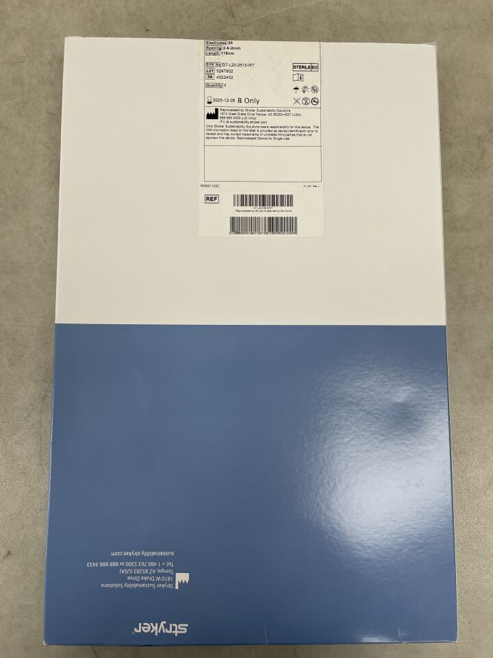 D7-L20-2515-RT-REP - STRYKER - Biosense Webster LASSO 2515 Variable Circular Mapping Catheter - Deflectable Tip - NON NAV - 2-6-2mm - D-Type/Blue - 7Fr x 115cm, (BX/1) - ( Expiry Date: 2025-12-08 )
