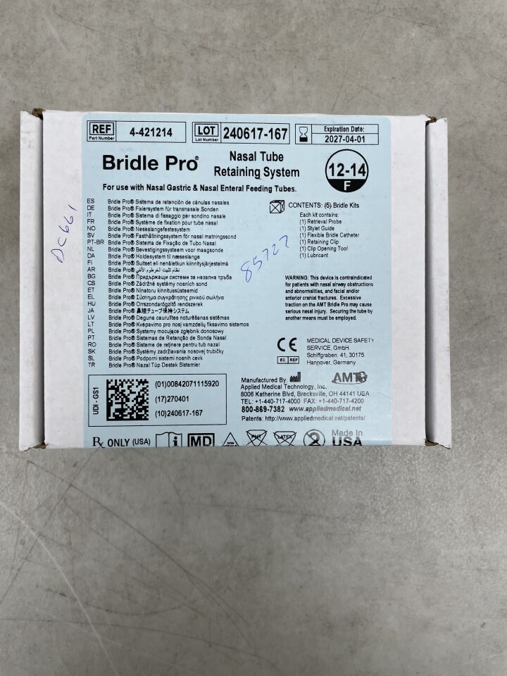 4-421214 - AMT - Bridle Pro Range Nasal Tube Retaining System 12-14F (Dark Blue), (BX/5) - ( Expiry Date: 2027-04-01 )