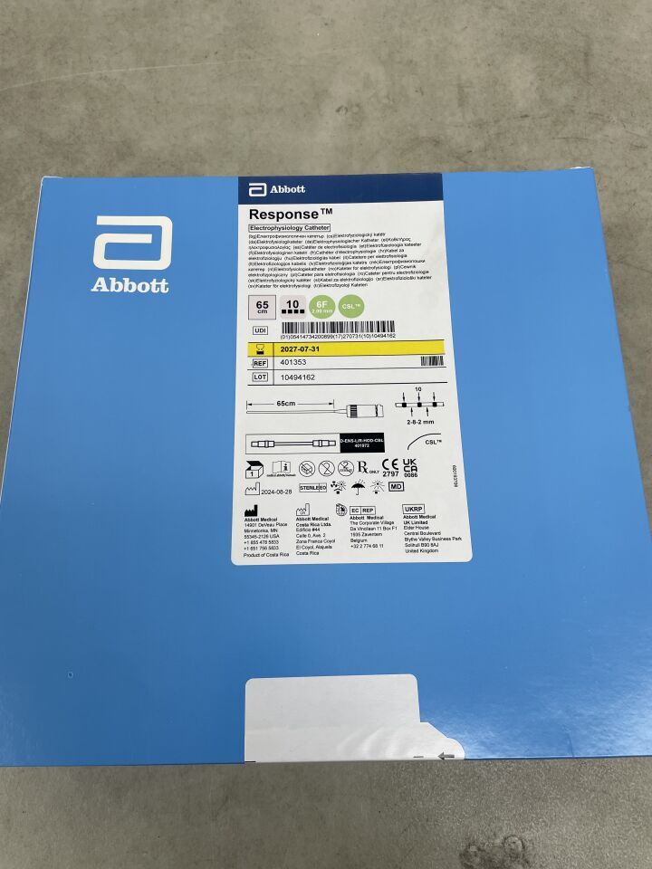 401353 - 雅培 - Response 電生理導管 - 2-8-2mm - CSL - 6Fr x 65cm,(BX/1)-(有效期限:2027-07-31)