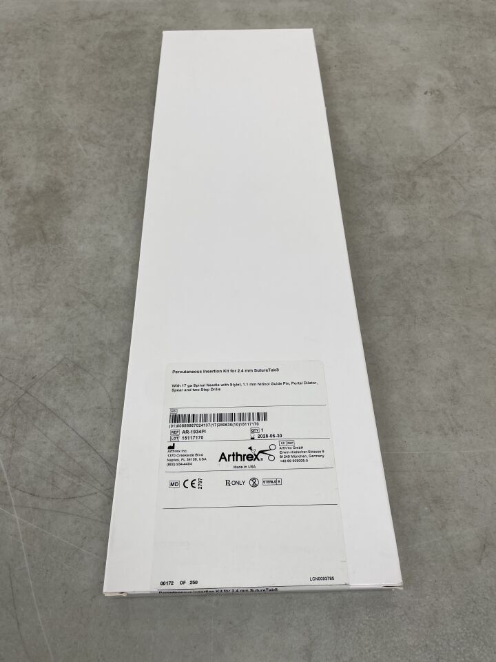AR-1934PI - ARTHREX - Kit de inserción percutánea para SutureTak de 2,4 mm (caja/1) - (Fecha de caducidad: 30/06/2028)