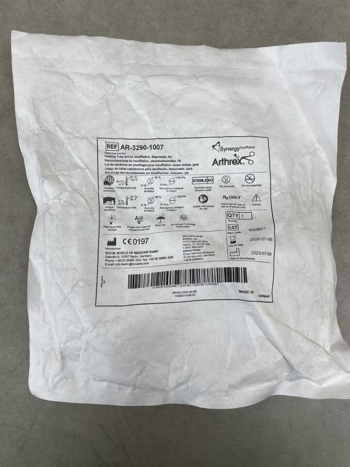 AR-3290-1007 - ARTHREX - Juego de tubos calefactados, conector ISO (unidades) - (Fecha de caducidad: 06/07/2026)