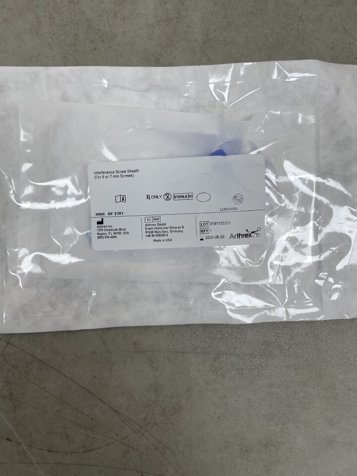 CO-AR-6551C - ARTHREX - Componente de la vaina para tornillos de interferencia (AR-6551C) (para tornillos de 6 mm o 7 mm), (unidad) - (Fecha de caducidad: 30/06/2028)